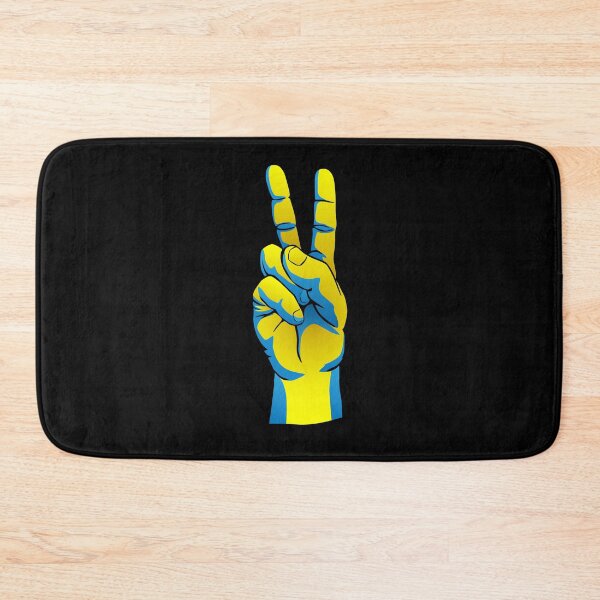 Item preview, Peace for Ukraine Ukrainian Pride Hand Peace Sign Design designed and sold by hobrath.