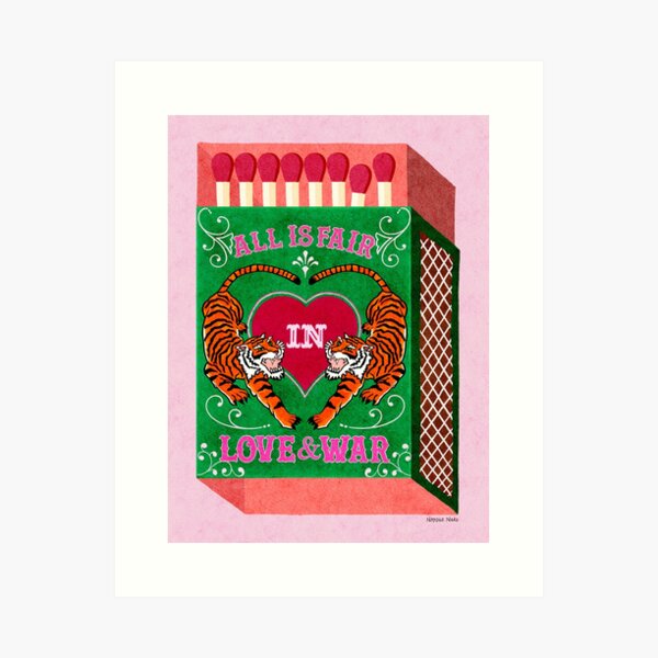 Artikel-Vorschau von In „Love & War“ ist alles erlaubt – Vintage-Matchbox-Palette in Grün mit Tiger, designt und verkauft von Noodle Nerd.