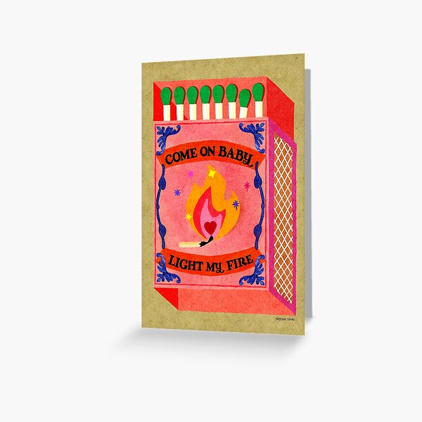 Artikel-Vorschau von Komm schon Baby Light my Fire Vintage Streichholzschachtel, designt und verkauft von Noodle Nerd.