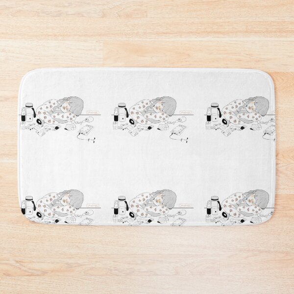 Item preview, cute sick girl resting with medicine designed and sold by jadefujiwara.
