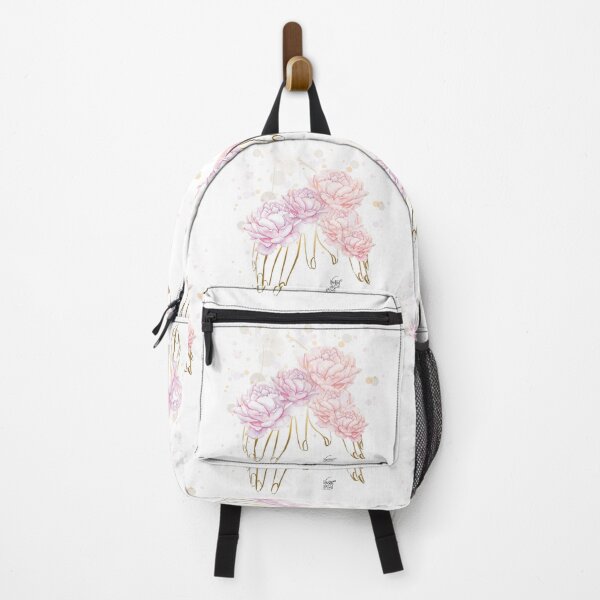 Item preview, peonies in hand pink illustration designed and sold by Nazrin Nasimi.