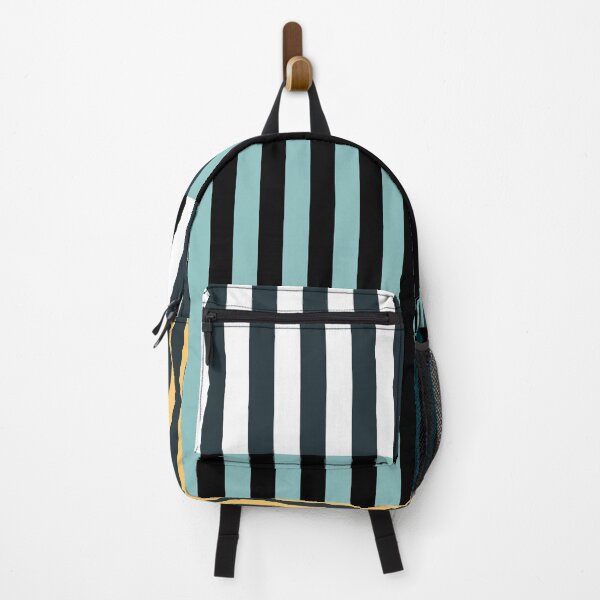 Item preview, Retro Stripes - Emerald, Sea Green & Yellow designed and sold by PeachyLitchi.