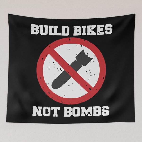 Item preview, Build Bikes Not Bombs designed and sold by KlaraBubble.