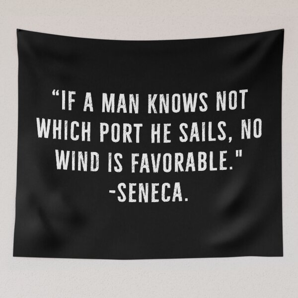 Item preview, Know Which Port To Sail- Seneca Quotes Stoicism designed and sold by PhilosophyWear.