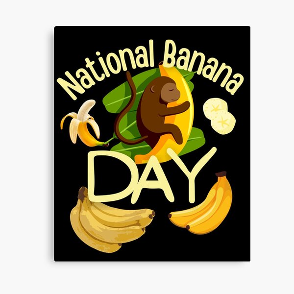 National Banana Day Colorful Whimsical Design Canvas Print