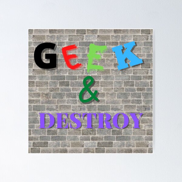 Item preview, Geek & Destroy  designed and sold by Wyzewyrds.