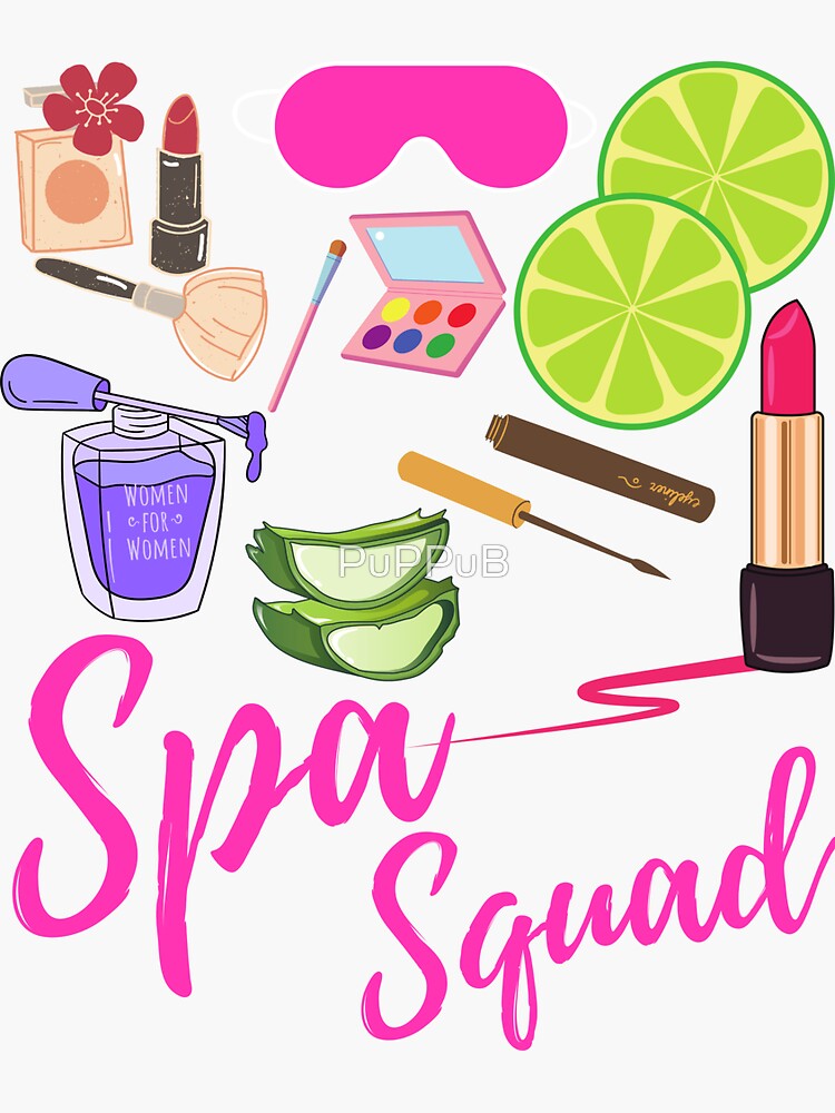 "Spa Birthday Squad Spa Party Funny For Family Birthday Girl" Sticker