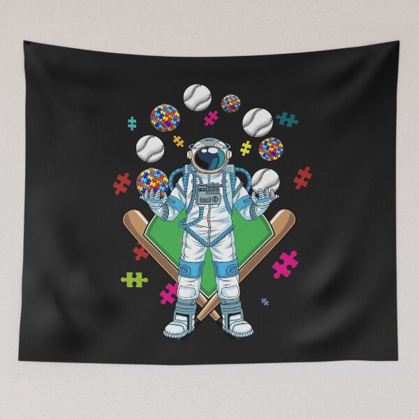 Item preview, Funny Astronaut Autism Awareness Baseball Lover  designed and sold by MGHdesign.