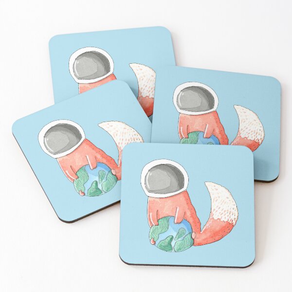 Item preview, Astronaut fox in the space designed and sold by SD-illustration.