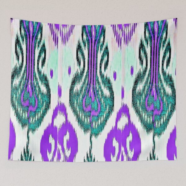 Item preview, Floral designs Uzbek ikat patterns - Ikat designed and sold by LeFabriqueOuz.