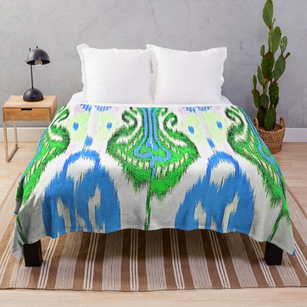 Aperçu de l'œuvre Dessins floraux Motifs ikat ouzbeks - Ikat créée et vendue par LeFabriqueOuz.
