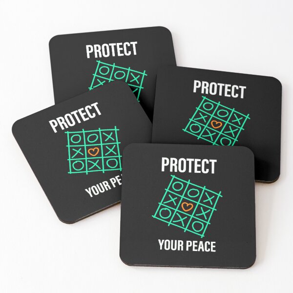 Item preview, Tic Tac Toe. Protect your peace. Peaceful mind. Soul search. Protect. Your. Peace. designed and sold by TheNatureTalent.