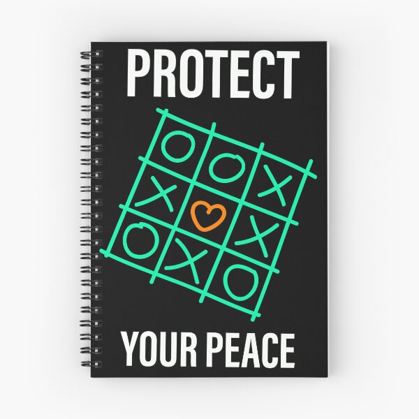 Item preview, Tic Tac Toe. Protect your peace. Peaceful mind. Soul search. Protect. Your. Peace. designed and sold by TheNatureTalent.
