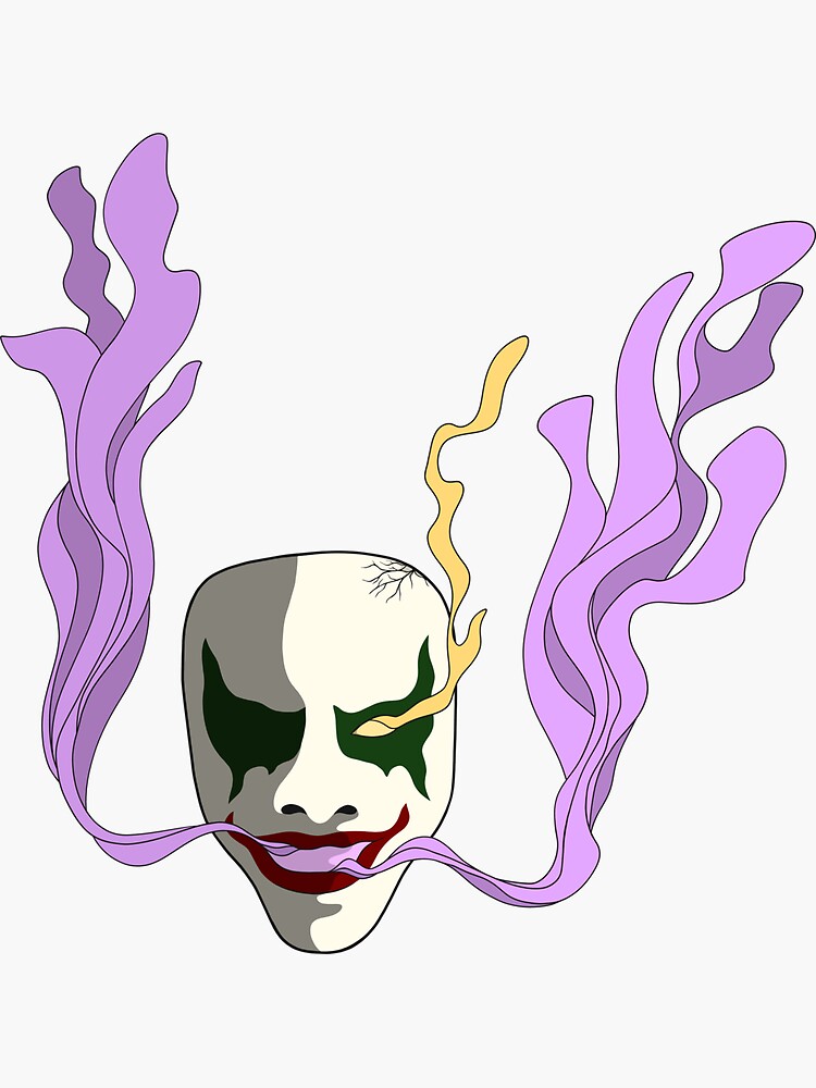 "The joker mask" Sticker for Sale by Bfeng Redbubble
