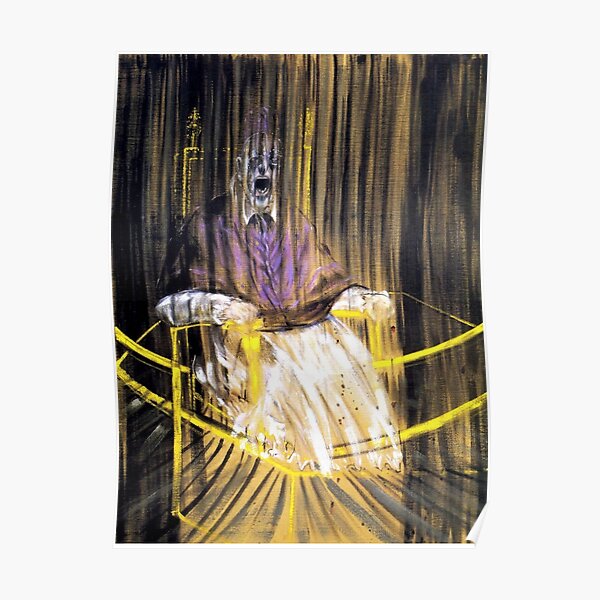 Francis Bacon Man and Beast,Francis Bacon Exhibition Poster, Francis bacon Self-Portrait, Surrealist Art, abstract art of Francis bacon, Poster