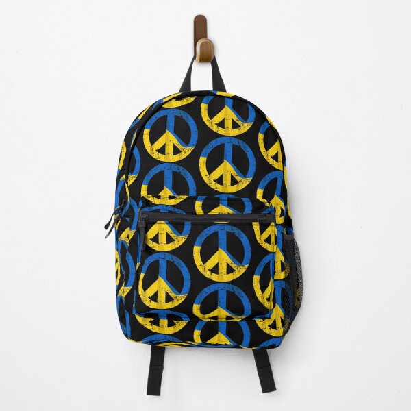 Item preview, Peace for Ukraine Ukrainian Pride Peace Symbol Distressed Design designed and sold by hobrath.