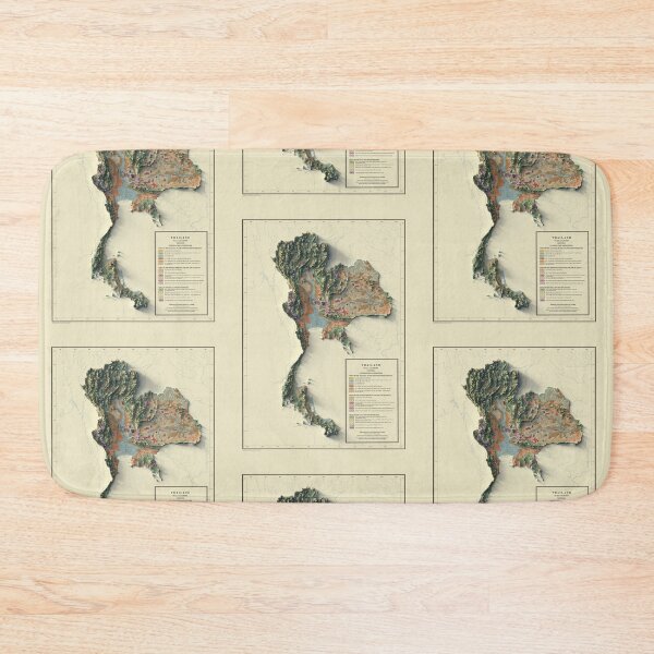 Item preview, 1967 Thailand Relief Map 3D digitally-rendered designed and sold by ThinkAboutMaps.