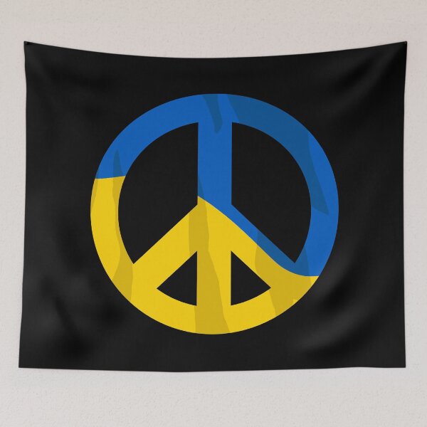 Item preview, Peace for Ukraine Ukrainian Pride Peace Symbol Design designed and sold by hobrath.