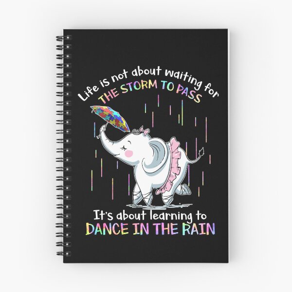 Item preview, Autism Awareness Elephant Life Is Not About Waiting The Storm To Pass IT's About Learning To Dace In The Rain designed and sold by HorsesForLife15.