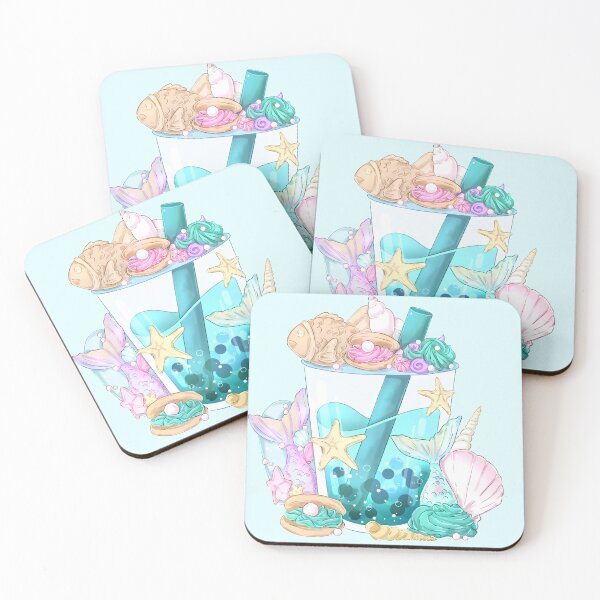 Item preview, Ocean Themed Mermaid Bubble Tea designed and sold by averiillustrate.