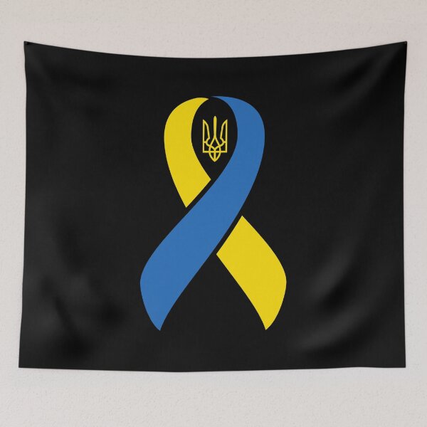 Item preview, Ukraine Ribbon Beautiful Blue and Yellow Illustration designed and sold by hobrath.