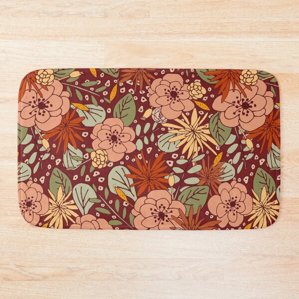 Item preview, Boho flowers burgundy  designed and sold by Amilia Korre.