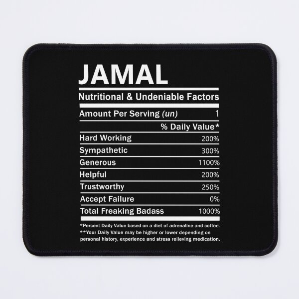 Item preview, Jamal Name T Shirt - Jamal Nutritional And Undeniable Factors Gift Item Tee designed and sold by aaronmaxi6.