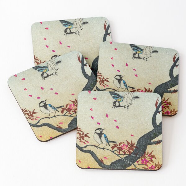 Item preview, Two great tits at blossoming tree | Japanese art designed and sold by kimmary0.