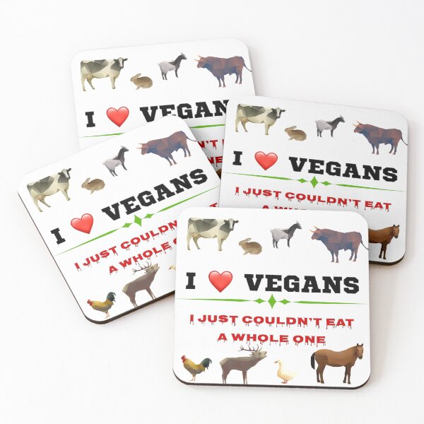 Item preview, I LOVE VEGANS, Not vegan friendly and I suppose not animal friendly. designed and sold by enigma3a.