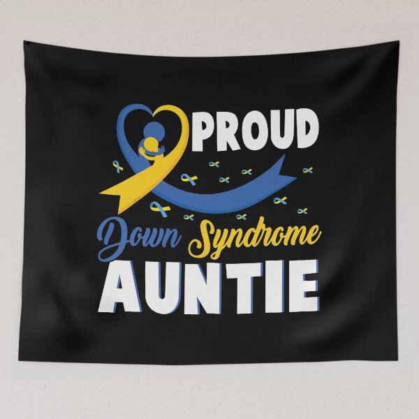 Item preview, Proud Down Syndrome Auntie T21 World Down Syndrome Awareness Day Ribbon designed and sold by ecomdesign.