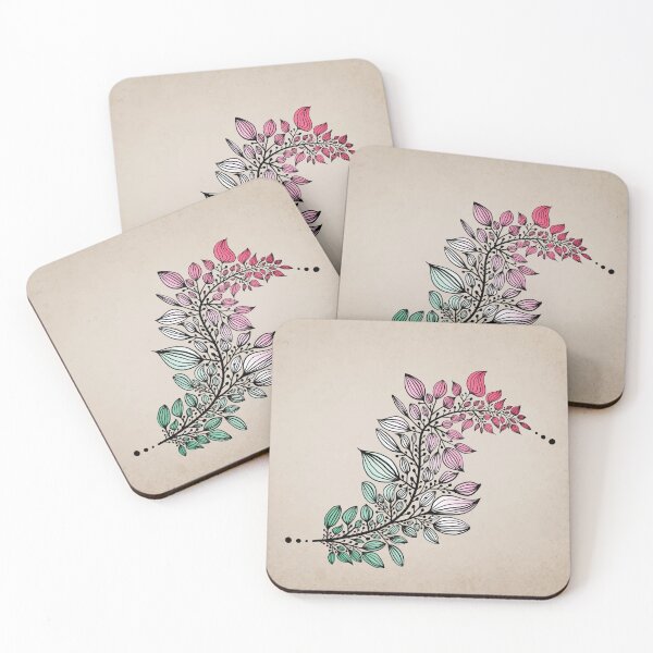 Item preview, Subtle Abrosexual Flag Colored Leaves designed and sold by Juno Juniper.