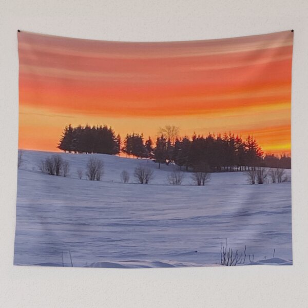 Item preview, Orange Sunset Cold Winter designed and sold by Judydcreates.