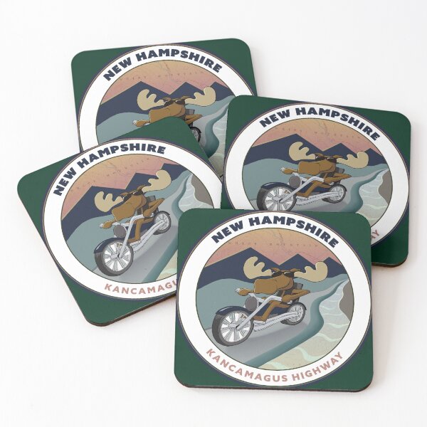 Item preview, Souvenir Map - Kancamagus Moose Motorcycle (circle) designed and sold by Willz Designz.