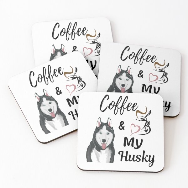 Item preview, coffee and my husky designed and sold by adeleqo.