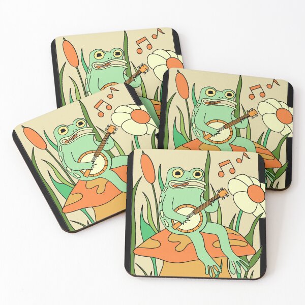 Item preview, Frog Playing Banjo On Mushroom designed and sold by mrkedi123.