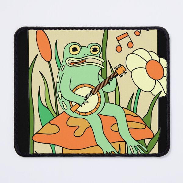 Item preview, Frog Playing Banjo On Mushroom designed and sold by mrkedi123.
