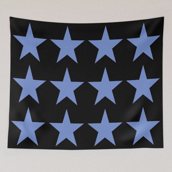 Item preview, Large DANUBE BLUE and BLACK STARS designed and sold by RachelMacht.