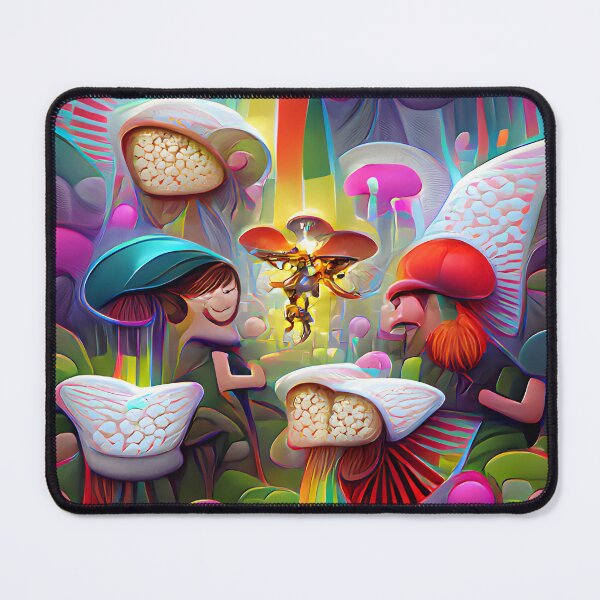 Item preview, Mushrooms and Fairies -- Adventure Cartooney Bright Colorful designed and sold by glitchman2.