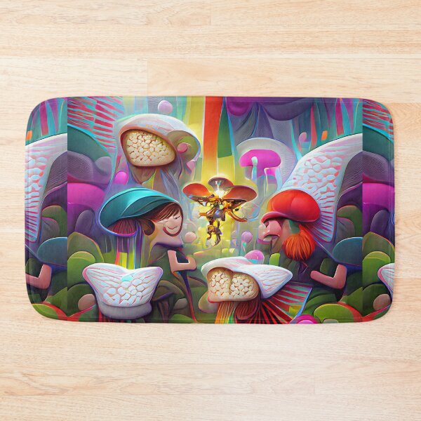 Item preview, Mushrooms and Fairies  -- Adventure Cartooney Bright Colorful  designed and sold by glitchman2.