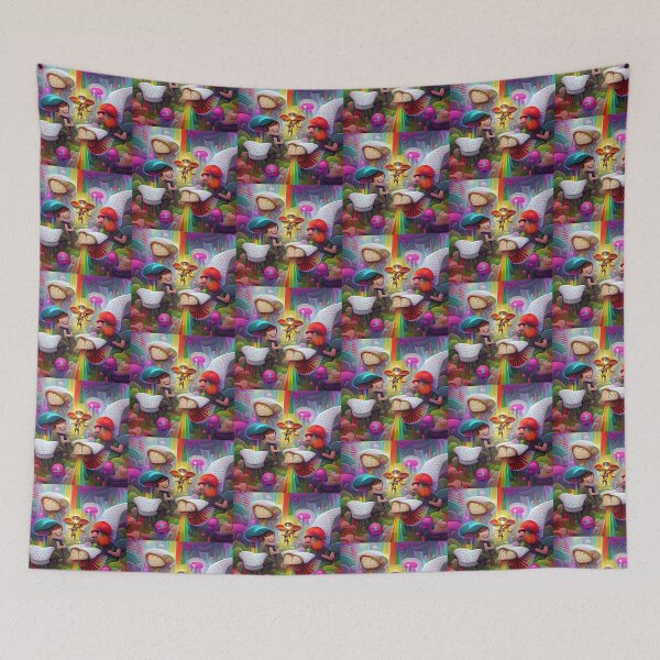 Item preview, Mushrooms and Fairies  -- Adventure Cartooney Bright Colorful  designed and sold by glitchman2.