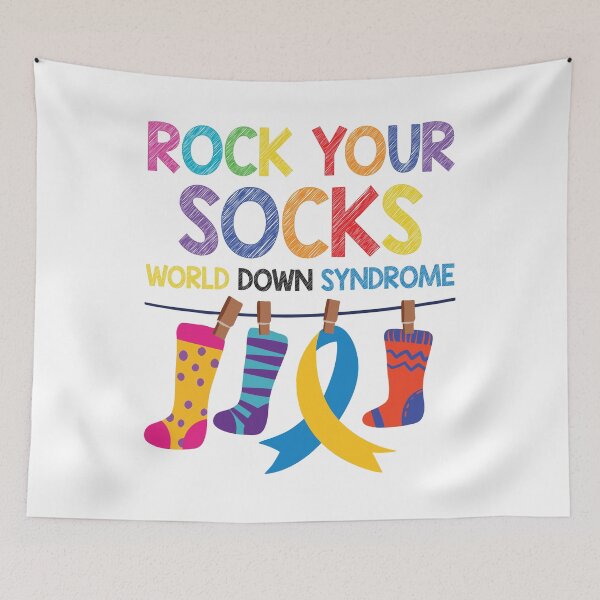 Item preview, Rock Your Socks World Down Syndrome Day T21 Ribbon down syndrome gift designed and sold by ecomdesign.