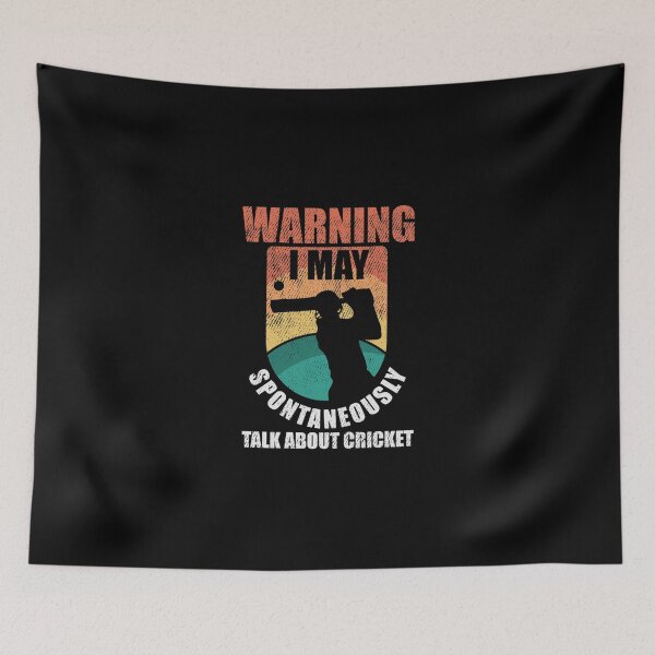 Item preview, Warning I May Spontaneously Talk About Cricket Cricketer Classic T-Shirt designed and sold by batesyadi3.