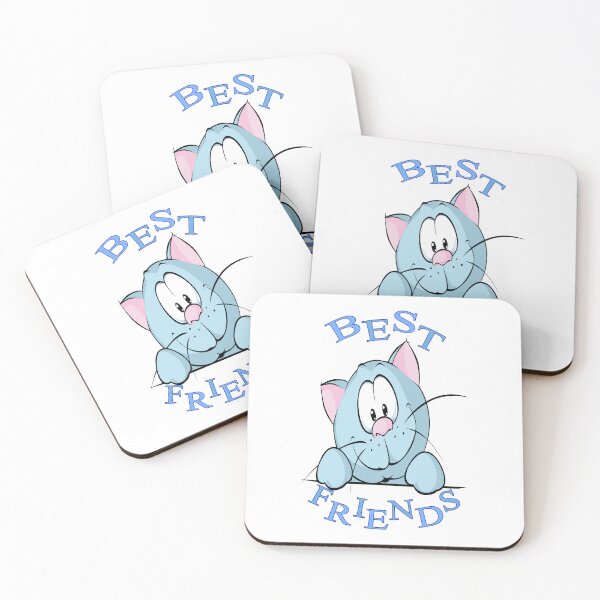 Item preview, Best Friends Happy Cat Cartoon designed and sold by aventi24.