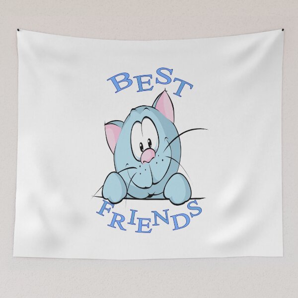 Item preview, Best Friends Happy Cat Cartoon designed and sold by aventi24.