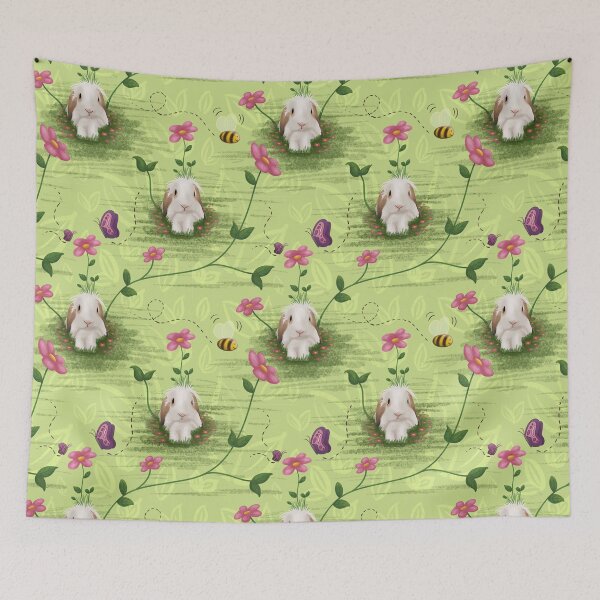 Item preview, Flowerhead Bunny Pattern designed and sold by Anonymous Badger.