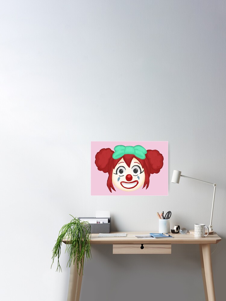 Clown Girl Emoji Poster for Sale by PowerSurge