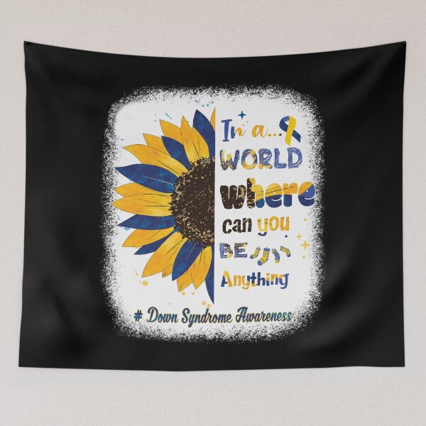 Item preview, In A World Where You Can Be Anything World Down Syndrome Day T21 Ribbon gift designed and sold by ecomdesign.