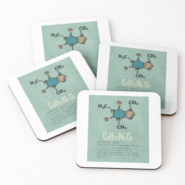 Item preview, Caffeine molecule retro/vintage definition- Science Poster, Wall Art Print, kitchen gift, kitchen art, housewarming gift designed and sold by LiLohaveaplan.