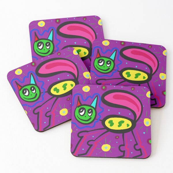 Item preview, Abstract Colorful Cosmic Cat in the space I Piotr Piper designed and sold by PiotrPiper.