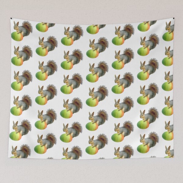 Item preview, Easter Squirrel with Rainbow Egg designed and sold by catsclips.